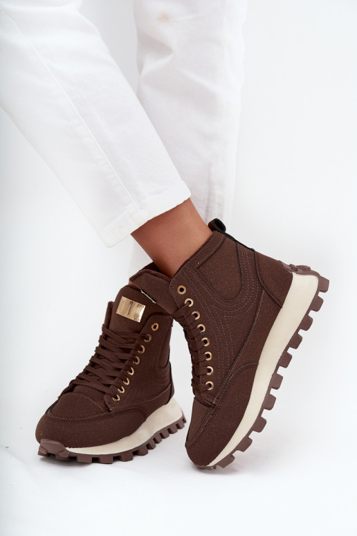 sich Zuarm laufen Schuhe Feminin mit einer Plattform braune Farbe Es mussrivira