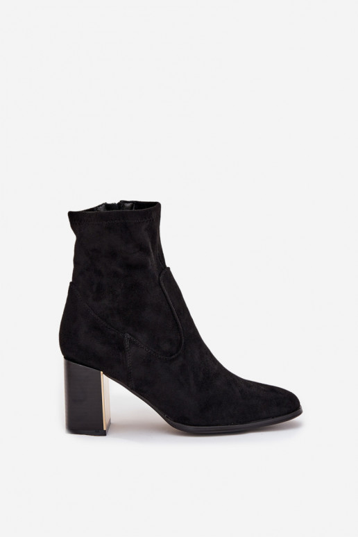 Damenstiefel Ze goldene Farbem Element sich Zuarm laufen schZuarze Farbe Amelisse