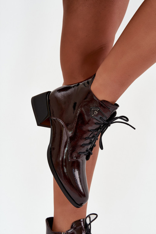 Haut mit Lackeffekt Damenstiefel Klocke Artiker 57C1119 Burgund Haut mit Lackeffekt Damenstiefel Klocke Artiker 57C1119 Burgund