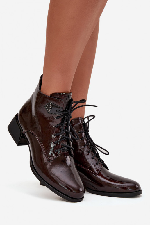 Haut mit Lackeffekt Damenstiefel Klocke Artiker 57C1119 Burgund Haut mit Lackeffekt Damenstiefel Klocke Artiker 57C1119 Burgund