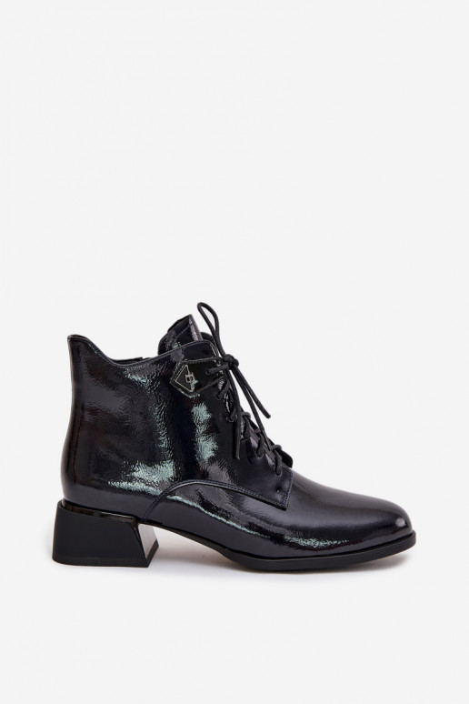 Haut mit Lackeffekt Damenstiefel Klocke Artiker 57C1117 schZuarze Farbe Haut mit Lackeffekt Damenstiefel Klocke Artiker 57C1117 schZuarze Farbe