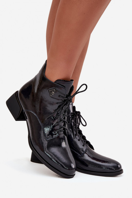 Haut mit Lackeffekt Damenstiefel Klocke Artiker 57C1117 schZuarze Farbe Haut mit Lackeffekt Damenstiefel Klocke Artiker 57C1117 schZuarze Farbe