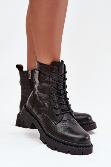 Haut Damenstiefel Mit INirkung Es mussrszczenia I mit Schnallen Artiker 57C1008 schZuarze Farbe
