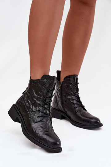 DamenstiefelErmöglichtturalnej Skóry sich Zuarm laufen Artiker 57C1006 schZuarze Farbe