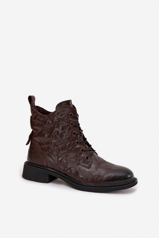 DamenstiefelErmöglichtturalnej Skóry sich Zuarm laufen Artiker 57C1005 CzekoladoZue