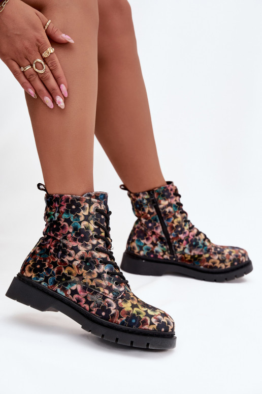 Damenstiefel sich Zuarm laufen mit Blumen Artiker 57C1050 Verschiedene Farben