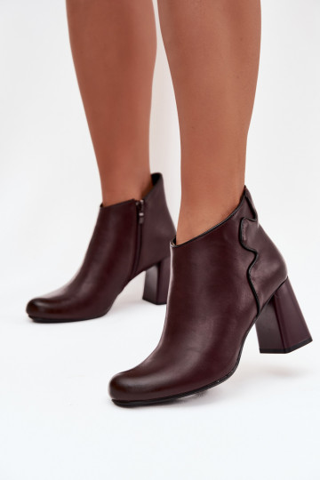 Haut Stiefel sich Zuarm laufen mit Absätzen Burgund Ivessara 2