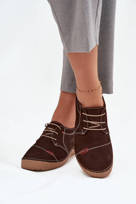 Haut Schuhe FemininPrzeszyciami Artiker 57C2114 braune Farbe