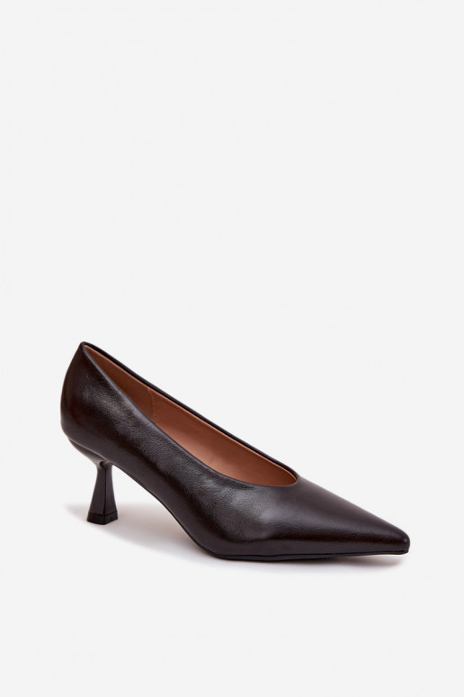 Lackierte Schuhe mit dünnen Absätzen in schokoladenfarben Gavrielle Lackierte Schuhe mit dünnen Absätzen in schokoladenfarben Gavrielle