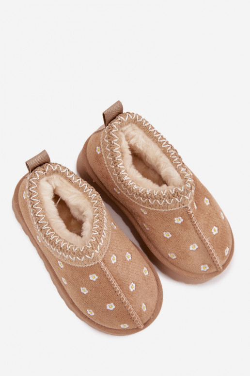 Schneestiefel Kindischmit floralen Motivenuszkami sich Zuarm laufen mit Fell innen Beige Palina Schneestiefel Kindischmit floralen Motivenuszkami sich Zuarm laufen mit Fell innen Beige Palina