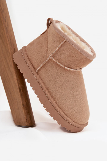 Schneestiefel Kindisch Jugend sich Zuarm laufen mit Fell innen Beige Mireya