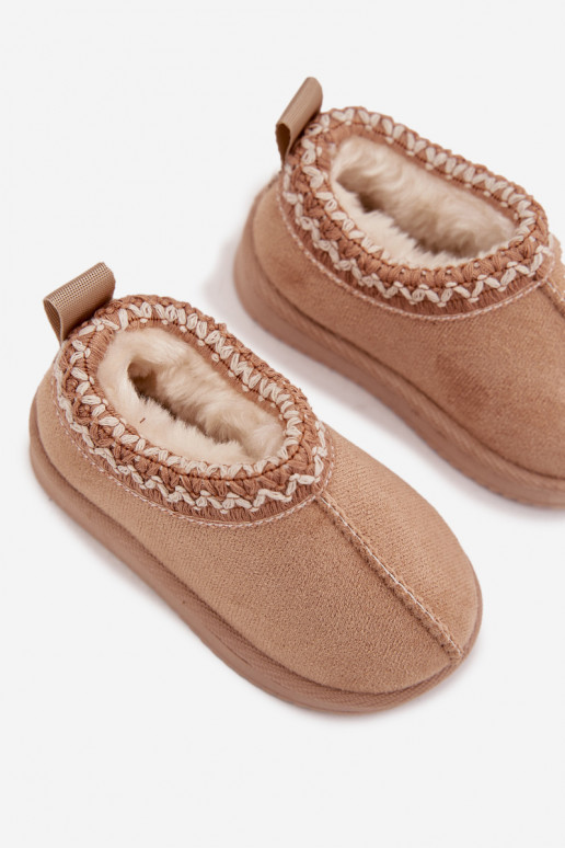 Schneestiefel Stiefel Kindisch mit einer Plattform sich Zuarm laufen mit Fell innen Beige Vilabria Schneestiefel Stiefel Kindisch mit einer Plattform sich Zuarm laufen mit Fell innen Beige Vilabria