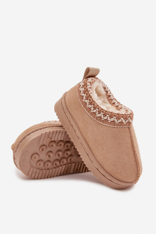 Schneestiefel Stiefel Kindisch mit einer Plattform sich Zuarm laufen mit Fell innen Beige Vilabria Schneestiefel Stiefel Kindisch mit einer Plattform sich Zuarm laufen mit Fell innen Beige Vilabria