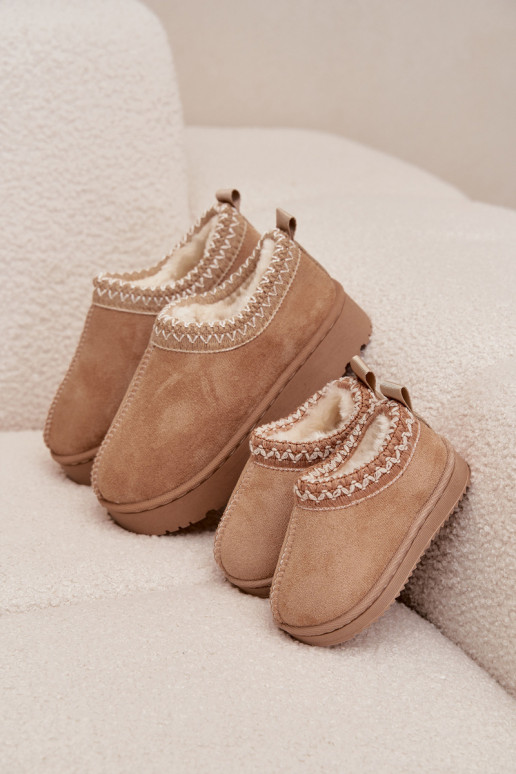 Schneestiefel Stiefel Kindisch mit einer Plattform sich Zuarm laufen mit Fell innen Beige Vilabria Schneestiefel Stiefel Kindisch mit einer Plattform sich Zuarm laufen mit Fell innen Beige Vilabria