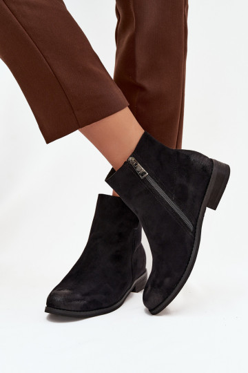 Damenstiefel mit breiten Absätzen Vinceza 39961 schZuarze Farbe 2