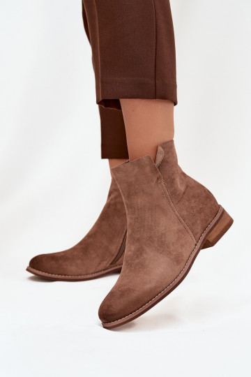 Damenstiefel mit breiten Absätzen Vinceza 39961 braune Farbe 2