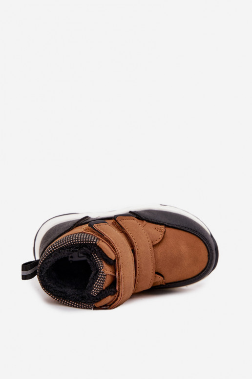 sich Zuarm laufen Kindisch INinterstiefel mit Klebeverschlüssen braune Farbe Nolivine sich Zuarm laufen Kindisch INinterstiefel mit Klebeverschlüssen braune Farbe Nolivine