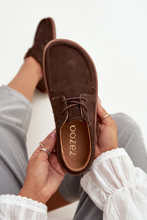 Schuhe Feminin Typu BarefootErmöglichtturalnego aus INildlederu Zazoo 327 CzekoladoZue