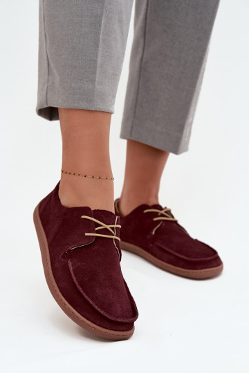 Schuhe Feminin Typu BarefootErmöglichtturalnego aus INildlederu Zazoo 327 Burgund 2