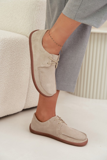 Schuhe Feminin Typu BarefootErmöglichtturalnego aus INildlederu Zazoo 327 elfenbeinfarbe