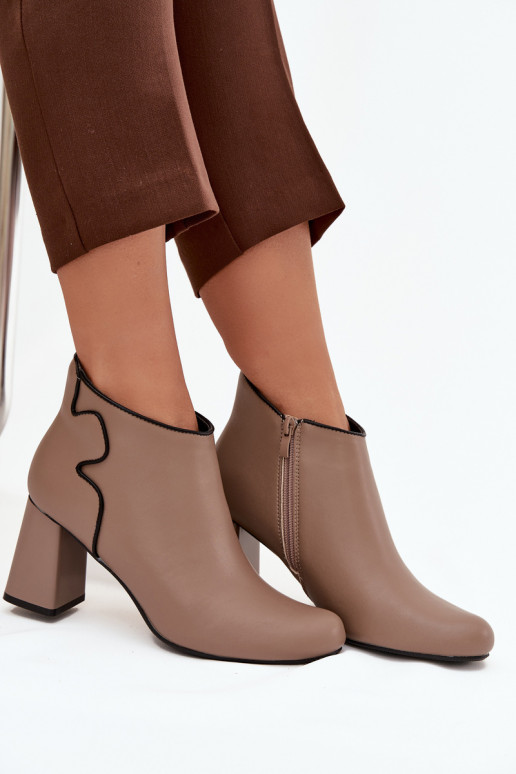 Haut Stiefel sich Zuarm laufen mit Absätzen Beige Ivessara