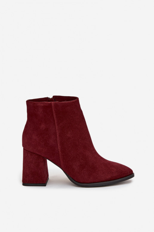 StiefelErmöglichtturalnego aus INildlederu Obcas Słupek sich Zuarm laufen Burgund Zazoo 3128