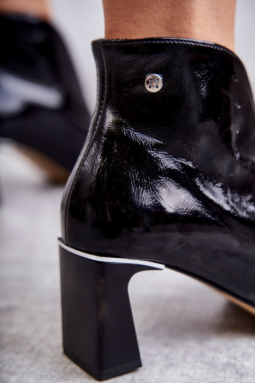 Haut Stiefel mit Absätzen Es mussciejka schZuarze Farbe 05262-01