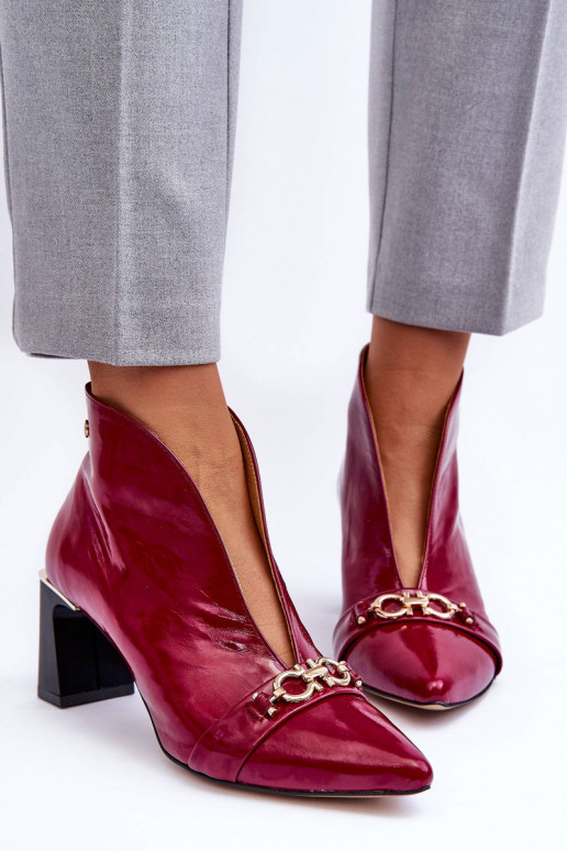 Haut Stiefel mit Absätzen Es mussciejka 05262-15 pinke Farbe