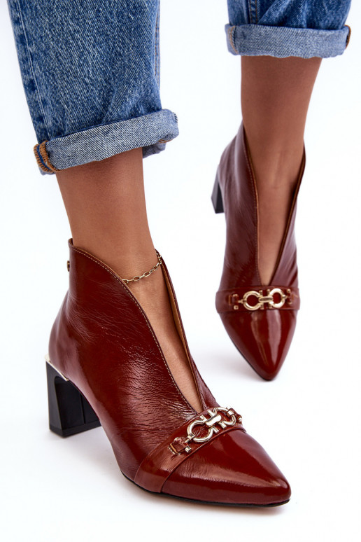 Haut Stiefel mit Absätzen Es mussciejka 05262-02 braune Farbe