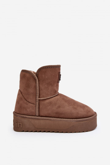 Vegan Schneestiefel mit einer Plattform D.Franklin DFSH371004 Beige 2