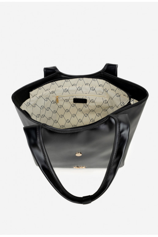 Handheld Käuferka mit Schnallen NOBO BAG6010-020 SchZuarz