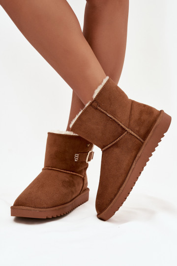 Schneestiefel Feminin mit Schnallen INrangler 20253091.37B braune Farbe 2