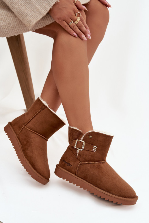 Schneestiefel Feminin mit Schnallen INrangler 20253091.37B braune Farbe