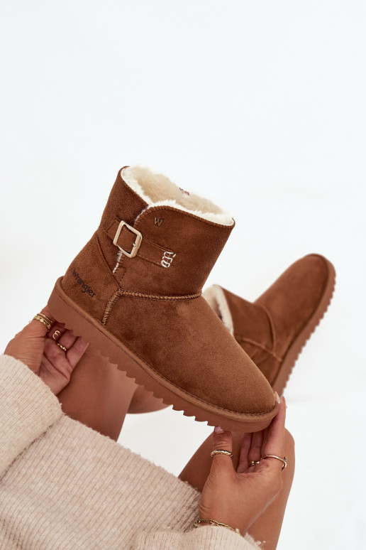 Schneestiefel Feminin mit Schnallen INrangler 20253091.37B braune Farbe