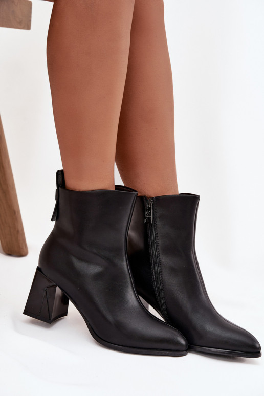 sich Zuarm laufen Stiefel mit AbsätzenErmöglichtturalnej Skóry Vinceza 66812 schZuarze Farbe