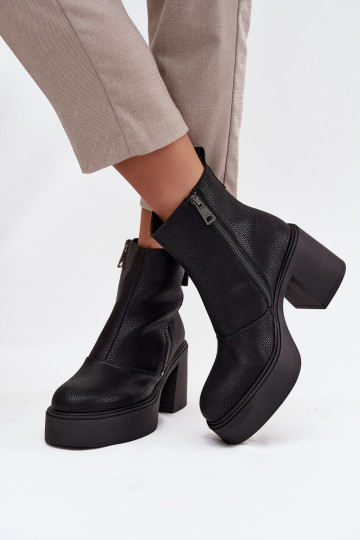 Haut sich Zuarm laufen Damenstiefel und Plattform Vinceza 66831 schZuarze Farbe 2