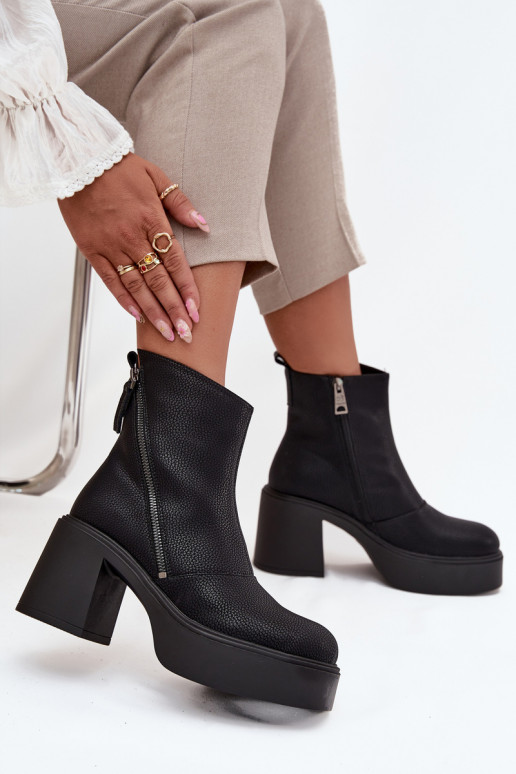 Haut sich Zuarm laufen Damenstiefel und Plattform Vinceza 66831 schZuarze Farbe