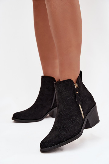 Stiefel im CoZuboy-Stil Feminin mit Absätzen S.Barski HY52-538 schZuarze Farbe 2