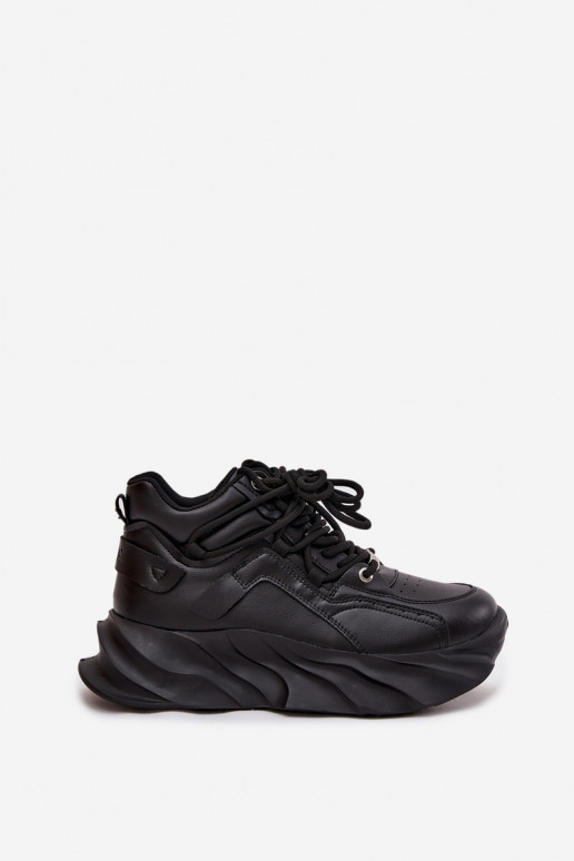 Sneakers Stilvollllschuhe Feminin Ermöglichtturleder GOE SS2N4036 schZuarze Farbe