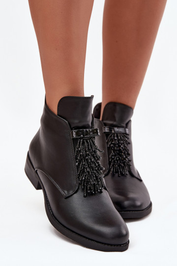 sich Zuarm laufen Damenstiefel mit breiten Absätzen S.Barski HY42-713 schZuarze Farbe
