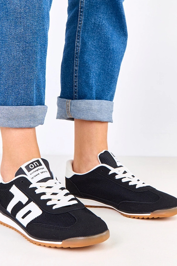 Schwarze Sportschuhe mit weißen Elementen, Ainslie 2