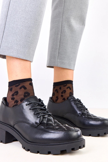 Schwarze Halbschuhe mit...