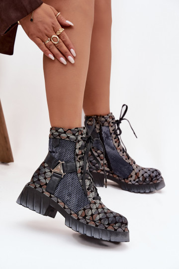 Damen Arbeitsstiefel aus Leder in verschiedenen Farben Tai turiciejka 07072-03