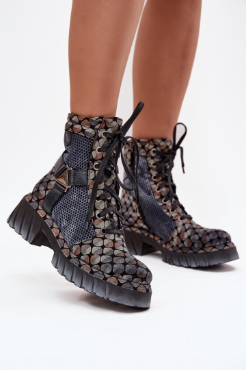 Damen Arbeitsstiefel aus Leder in verschiedenen Farben Tai turiciejka 07072-03 2
