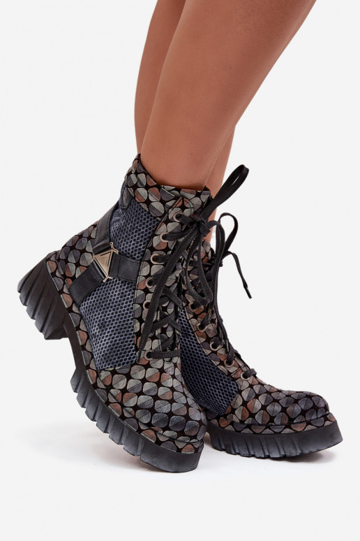 Haut Arbeitsstiefeletten Feminin Es mussciejka 07072-03 Verschiedene Farben