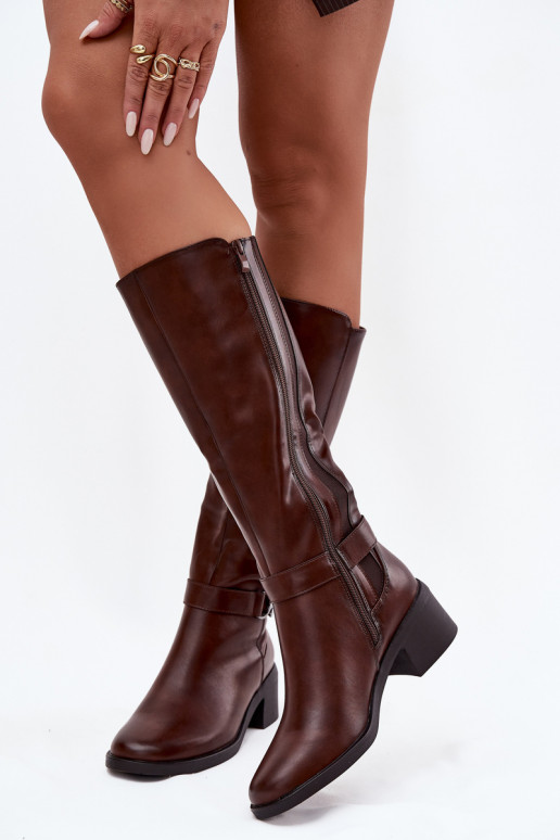 sich Zuarm laufen Damenstiefel Klocke mit Riemen Sergio Leone KZ25826 braune Farbe sich Zuarm laufen Damenstiefel Klocke mit Riemen Sergio Leone KZ25826 braune Farbe