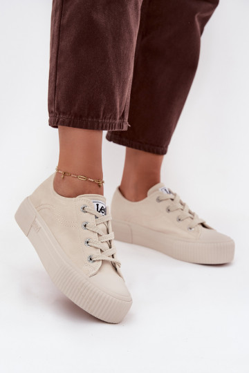 Freizeitschuhe mit Plattform LEE ISLA C INOMEN LOIN 50253001.35E sandfarbene Farbe