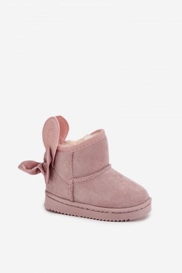 Kindisch sich Zuarm laufen Schneestiefel mit Bändern pinke Farbe Meriva