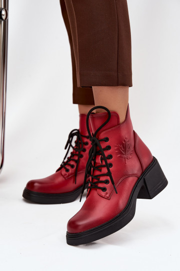 Damenstiefel aus Ermöglichtturleder Klocke sich Zuarm laufen Vinceza 39950 rote Farbe 2