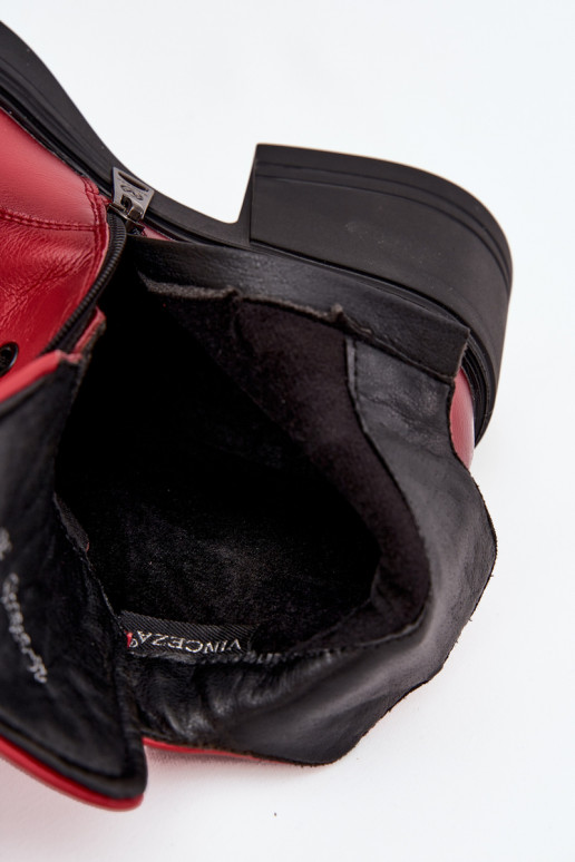 Damenstiefel aus Ermöglichtturleder Klocke sich Zuarm laufen Vinceza 39950 rote Farbe